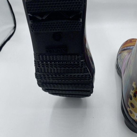 NORTY Women's mid-calf rain boots/snow boots in MONET PRINT sz 8 - NEW W/OUT BOX - Picture 6 of 8